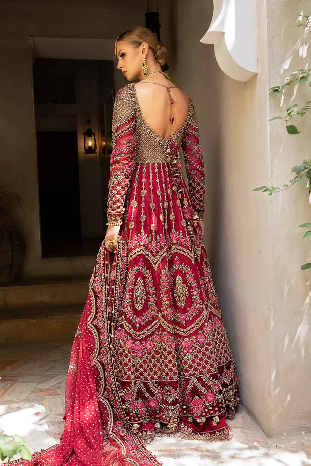 Royal Open Gown with Lehenga Dupatta Pakistani Bridal Dress