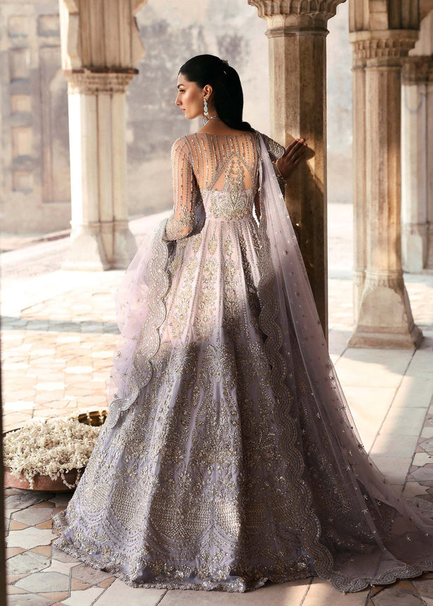 Royal Pakistani Bridal Dress in Embellished Net Gown Style