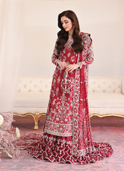 Royal Pakistani Bridal Dress in Kameez Farshi Lehenga Style