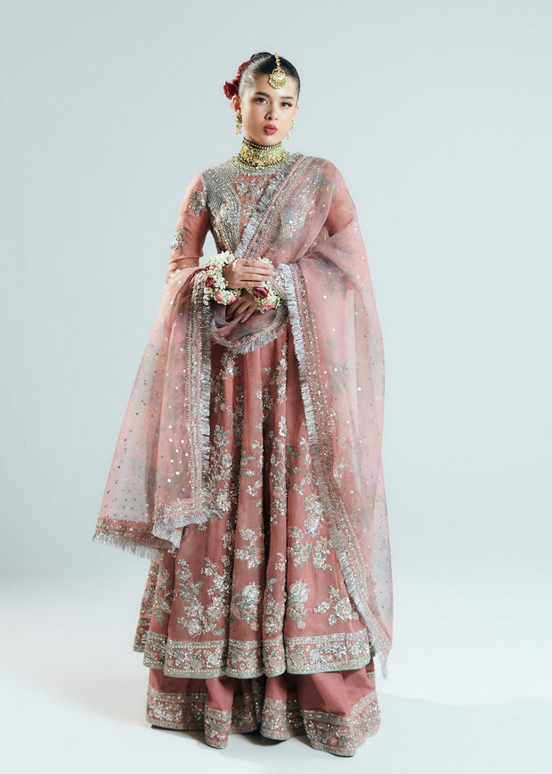 Royal Pakistani Bridal Dress in Pishwas and Sharara Style