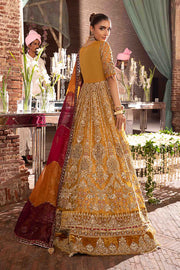 Royal Pakistani Bridal Outfit in Angrakha Frock Lehenga Style