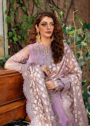 Royal Pakistani Party Dress in Purple Gharara Kameez Style