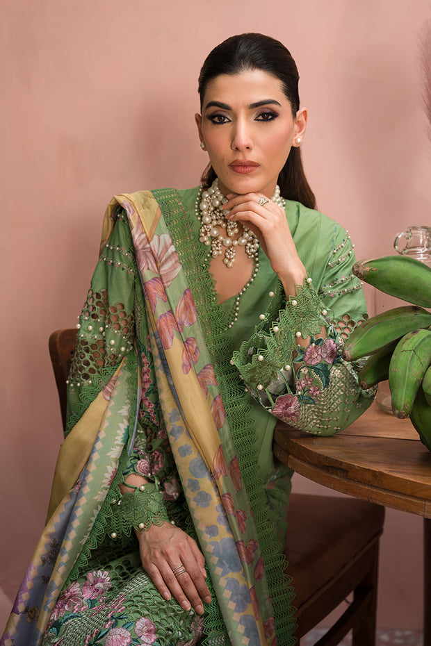 Royal Pakistani Salwar Kameez Guava Green Shade Suit