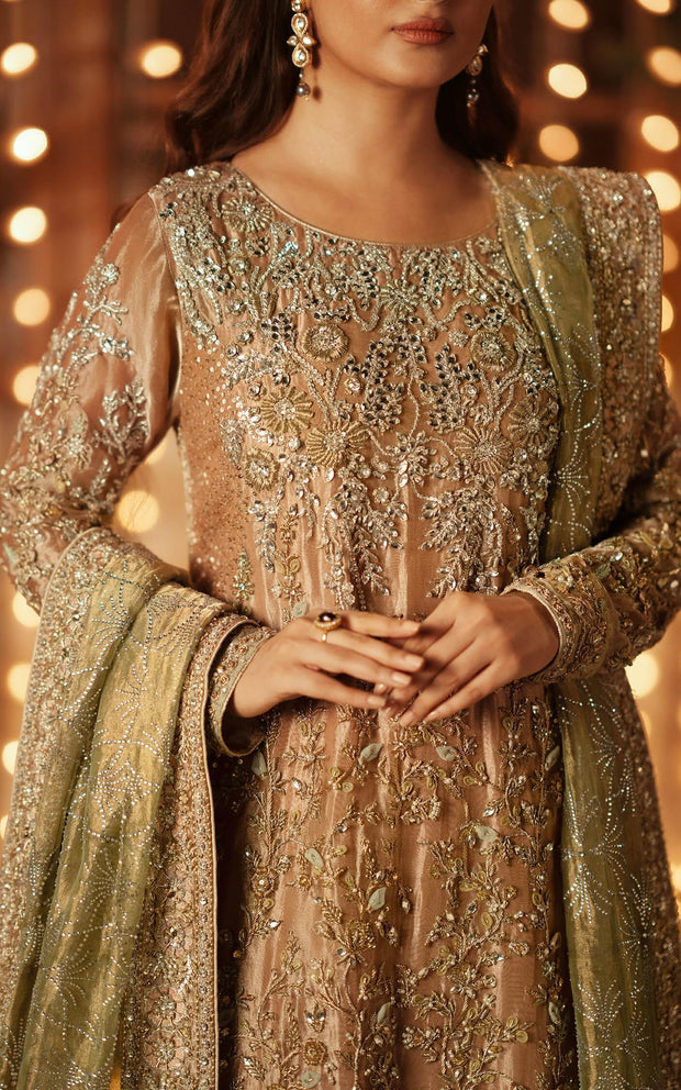 Royal Pakistani Wedding Dress in Kameez and Sharara Style