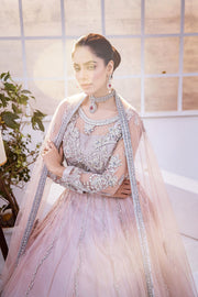 Royal Pakistani Wedding Dress in Pink Lehenga Gown Style