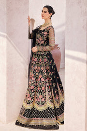 Royal Pishwas Frock and Sharara Black Pakistani Wedding Dress