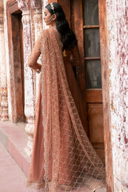 Rust Orange Embellished Pakistani Wedding Dress Pishwas Frock