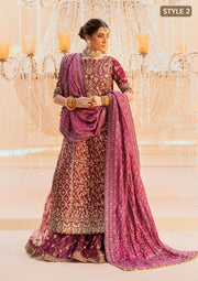 Shocking Pink Embellished Pakistani  Dress Kameez Gharara