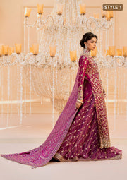 Shocking Pink Embellished Pakistani Wedding  Dress Gharara