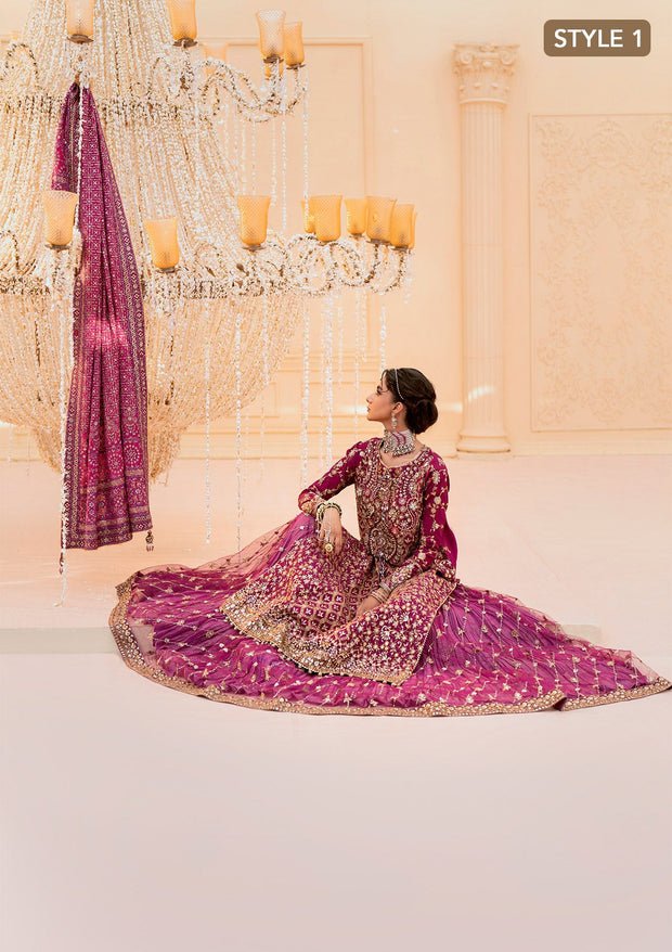 Shocking Pink Pakistani Wedding  Dress Kameez Gharara