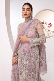 Shop Lavender Kameez Pakistani Wedding Dress in Crushed Sharara Style