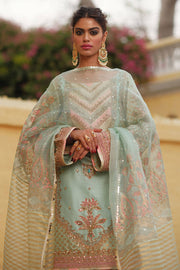 Sky Blue Salwar Kameez for Pakistani Wedding Dress