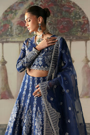 Traditional Blue Pakistani Wedding Dress Lehenga Choli