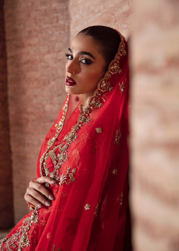 Traditional Pakistani Bridal Dress in Hot Pink Choli Lehenga Style