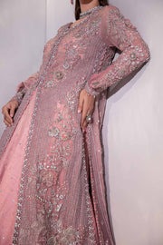 Traditional Pakistani Wedding Dress in A-line Kameez Lehenga Style