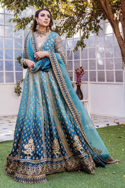 Traditional Pishwas Frock with Lehenga Dupatta Dress