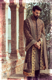 Classic Black Pakistani Groom Sherwani  Kurta and Pants