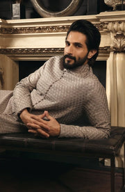 Traditional Pakistani Groom Sherwani with Silk Trousers