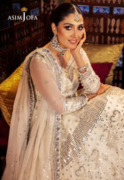 Try Classic White Shade Luxury Embroidered Pakistani Party Wear Frock