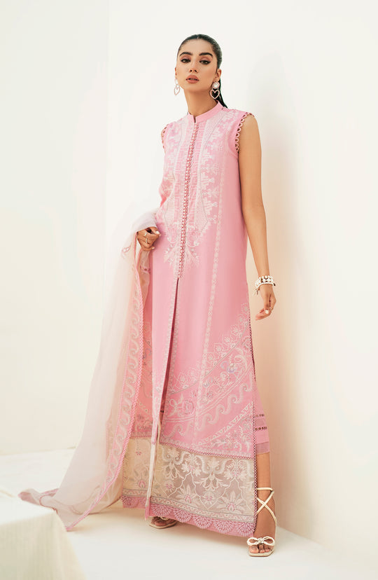 Embroidered Pakistani Salwar Kameez Baby Pink Salwar Suit