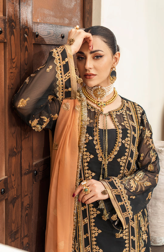 Try Heavily Embellished Black Pakistani Kameez Classic Wedding Dress