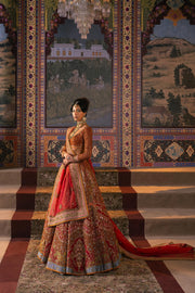 Wedding Lehenga Choli and Dupatta Bridal Wedding Dress in Red