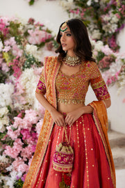 Wedding Mehndi Dress in Lehenga Choli Style