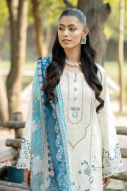 White Shade Embroidered Pakistani Salwar Kameez Dupatta Suit