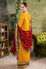 Bright Yellow Embroidered Pakistani Salwar Kameez Dupatta