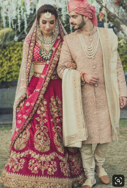 Luxurious Bridel Groom Dress|Dabka,Nagh,Zari,&,Zardozi Work – Nameera ...