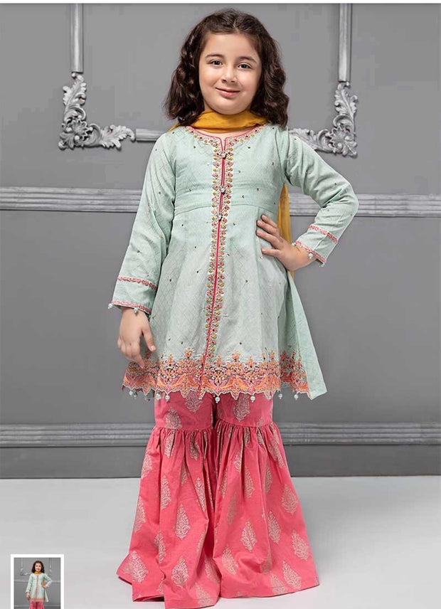 Stylish Kids Dress|Multi Dhaga Embroidery – Nameera by Farooq