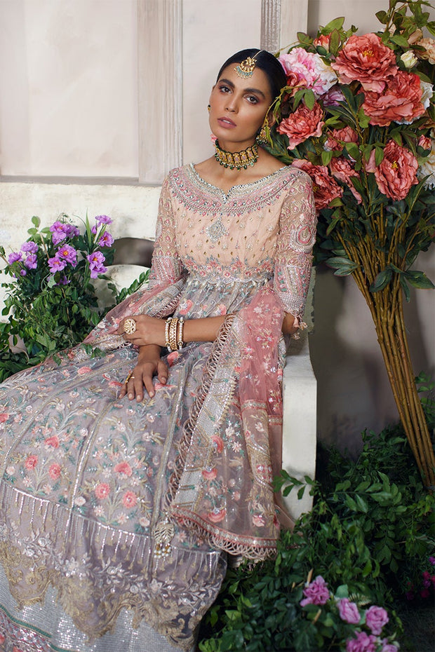 Beautiful Pakistani Wedding Dress in Lehenga Frock Style