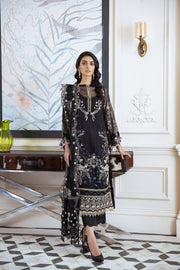 Black Kameez Salwar with Delicate Embroidery