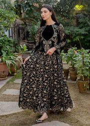 Black Pakistani Dress Party Wear by Designer Latest