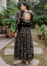 Black Pakistani Dress Party Wear by Designer Online