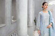 Blue Pakistani Dress in Kameez Sharara Dupatta Style Online