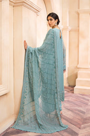 Blue Salwar Kameez with Beautiful Embellishments 2022