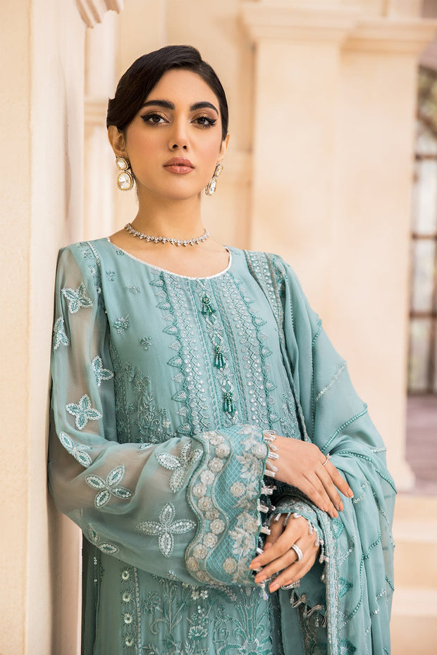 Blue Salwar Kameez with Beautiful Embellishments Designer