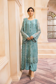 Blue Salwar Kameez with Beautiful Embellishments