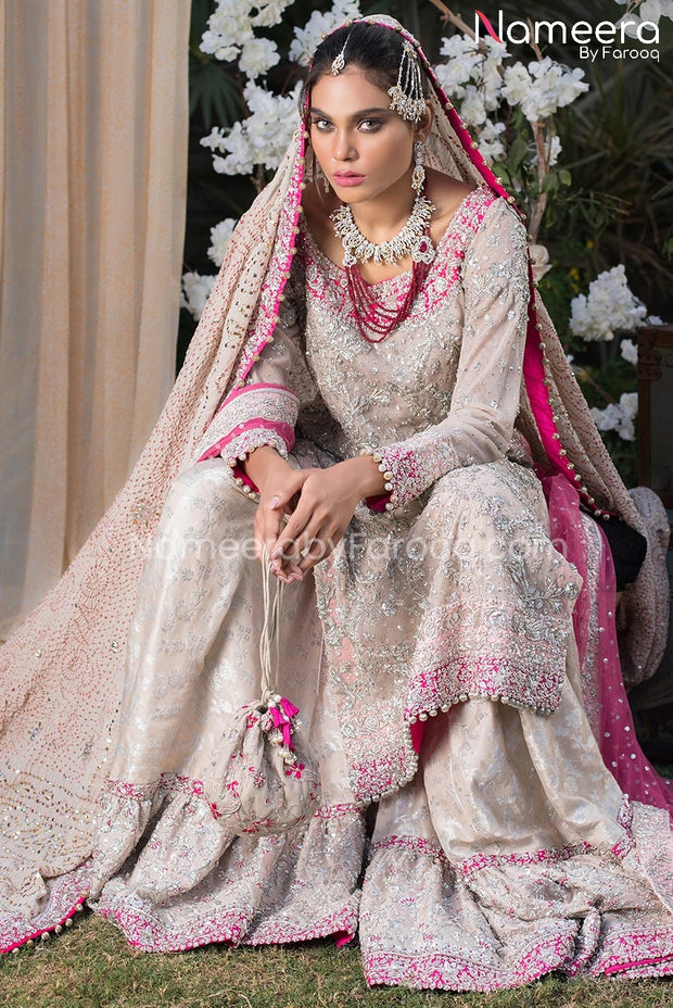 Latest bridal gharara hot sale designs