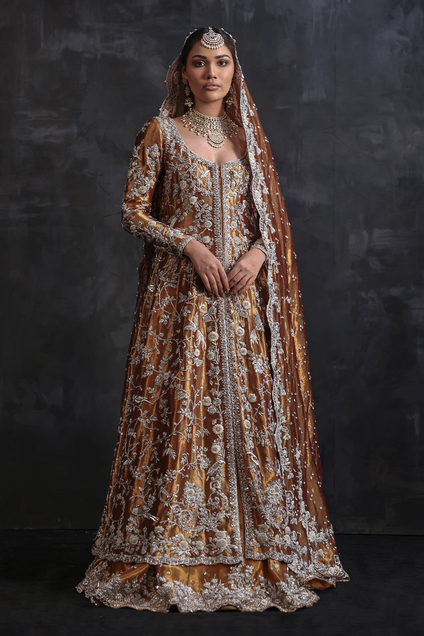 Bridal Lehenga with Embellished Frock and Dupatta Dress – Nameera by Farooq