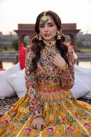 Bridal Mustard Yellow Lehenga Choli