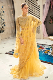 Bridal Yellow Lehenga Choli Dress Pakistani