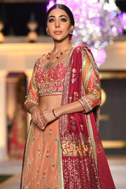 Beautiful designer bridal mehndi dress embroidered in pink color # B3421