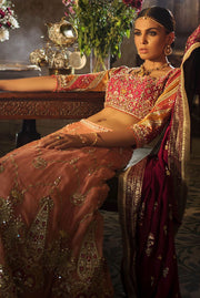 Beautiful designer bridal mehndi dress embroidered in pink color # B3421