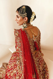 Classic Embellished Choli and Red Bridal Lehenga Pakistani