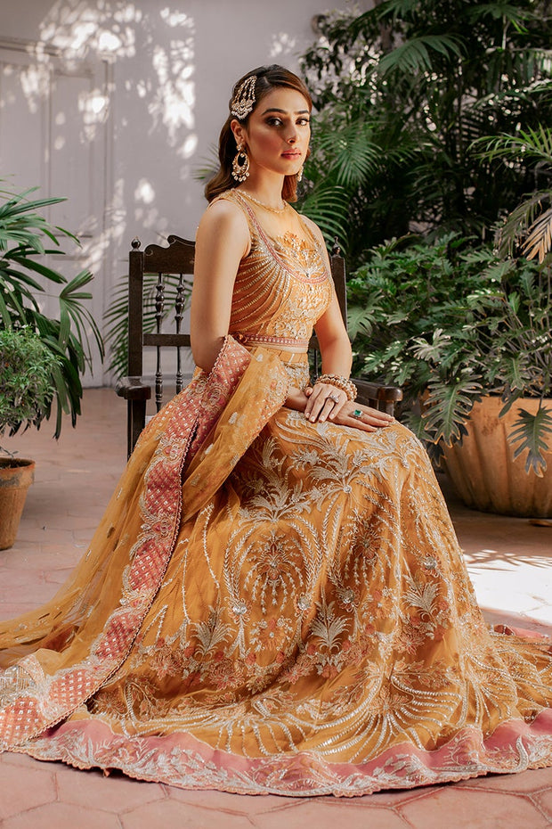 Classic Orange Lehenga Choli Dress Pakistani Online