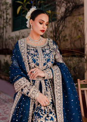 Dark Blue Sharara Kameez 