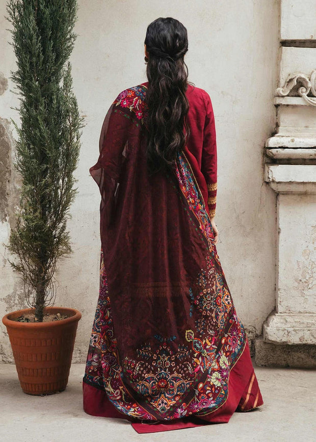 Deep Red Heavy Shirt Sharara Pakistani Eid Dresses 2022