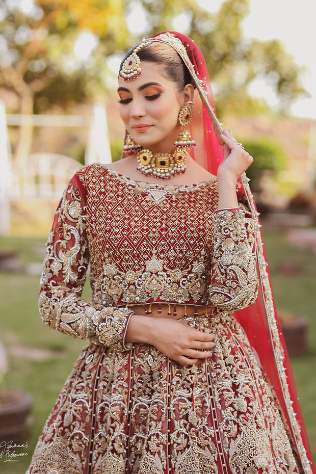 Heavy Bridal Red Lehenga Choli for Indian Bridal – TheDesignerSaree